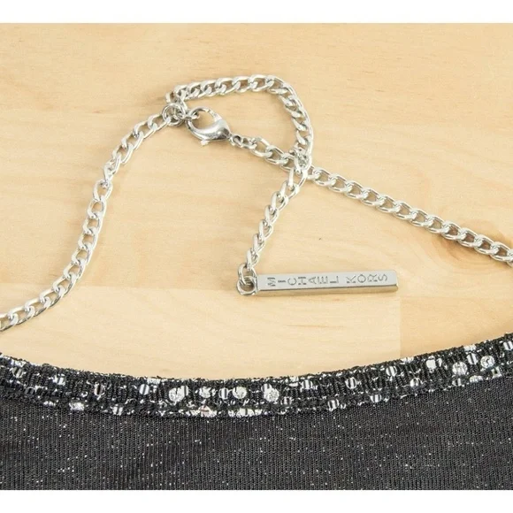 Michael Kors Black Silver Lame Cowl Back Dress XS - Picture 3 of 7